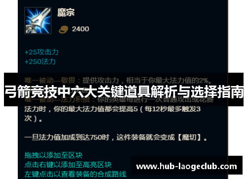 弓箭竞技中六大关键道具解析与选择指南